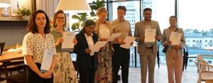 Evercare Medical quality engineers and quality inspectors team receiving diplomas