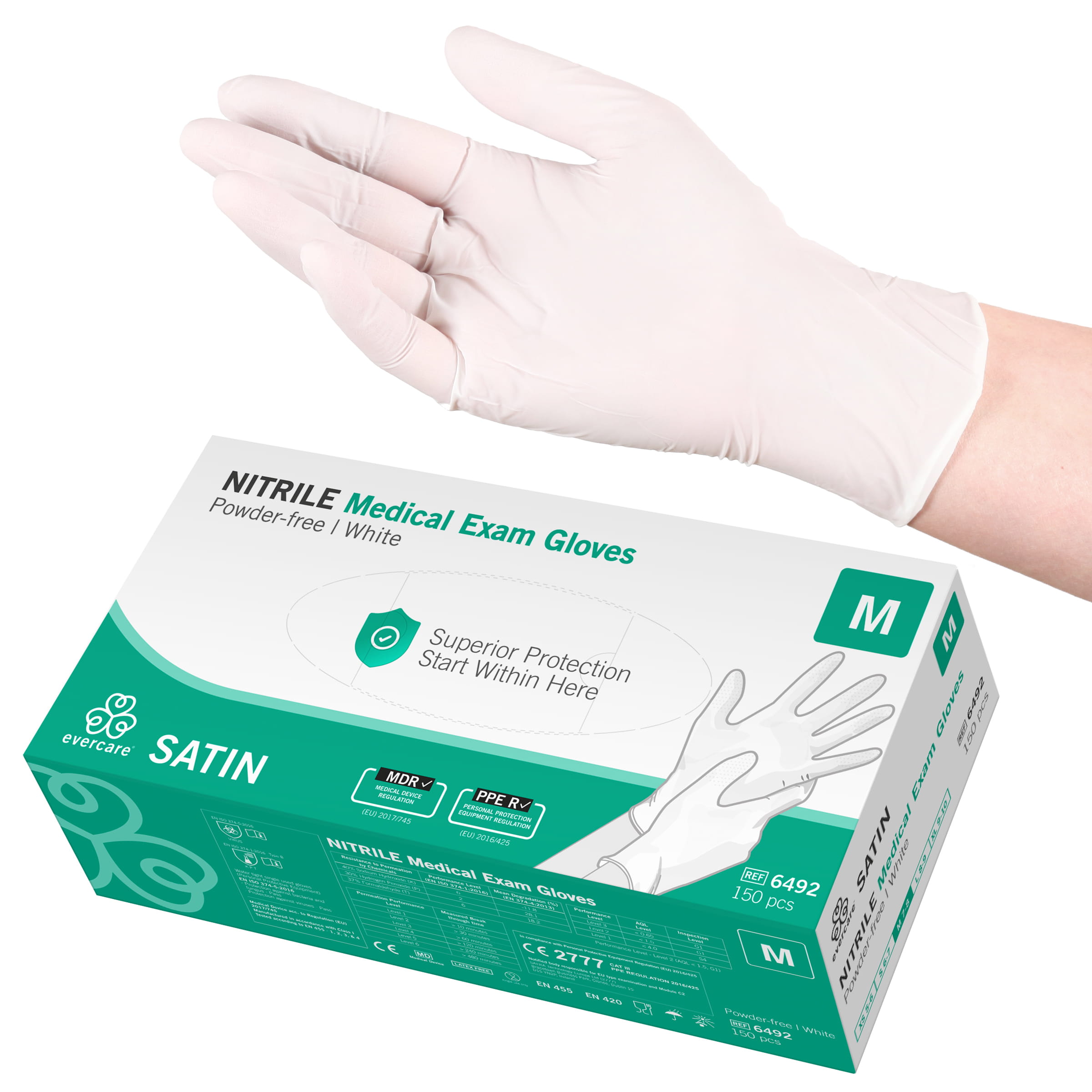 Evercare Examination Gloves Nitrile Satin Evercare Medical