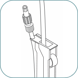 Priming evercare® inLine, Gravity Set Vented Filterstop - Step 4
