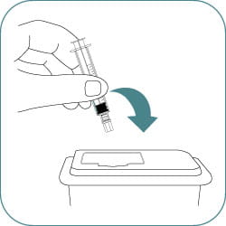 How to use pre-filled syringes - Step 7