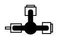 Symbol of 3-way stopcock