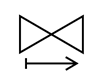 Symbol of One-way valve