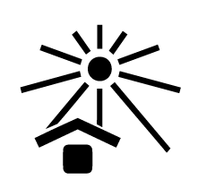 Keep away fron sun light symbol