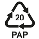 Symbol of Recycle symbol for corrugated fiberboard