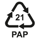 Symbol of Recycle symbol for non-corrugated fibreboard