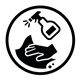 Symbol of Cleaning and surface disinfection