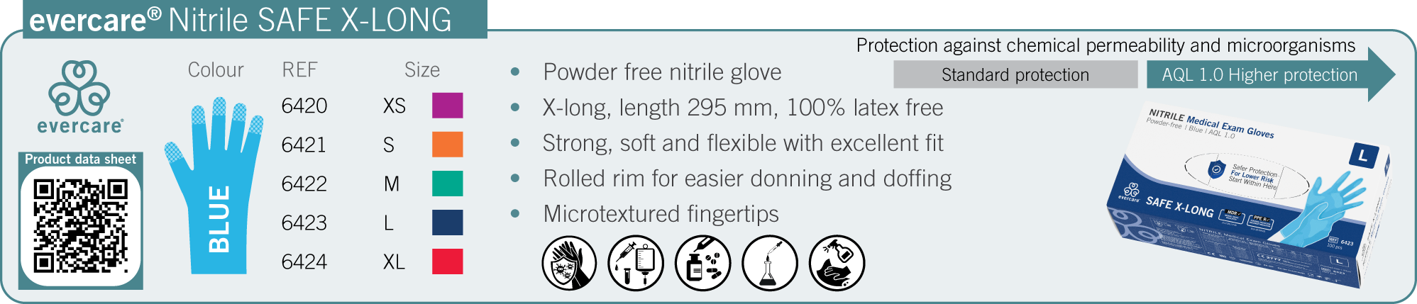 evercare Nitrile SAFE X-LONG