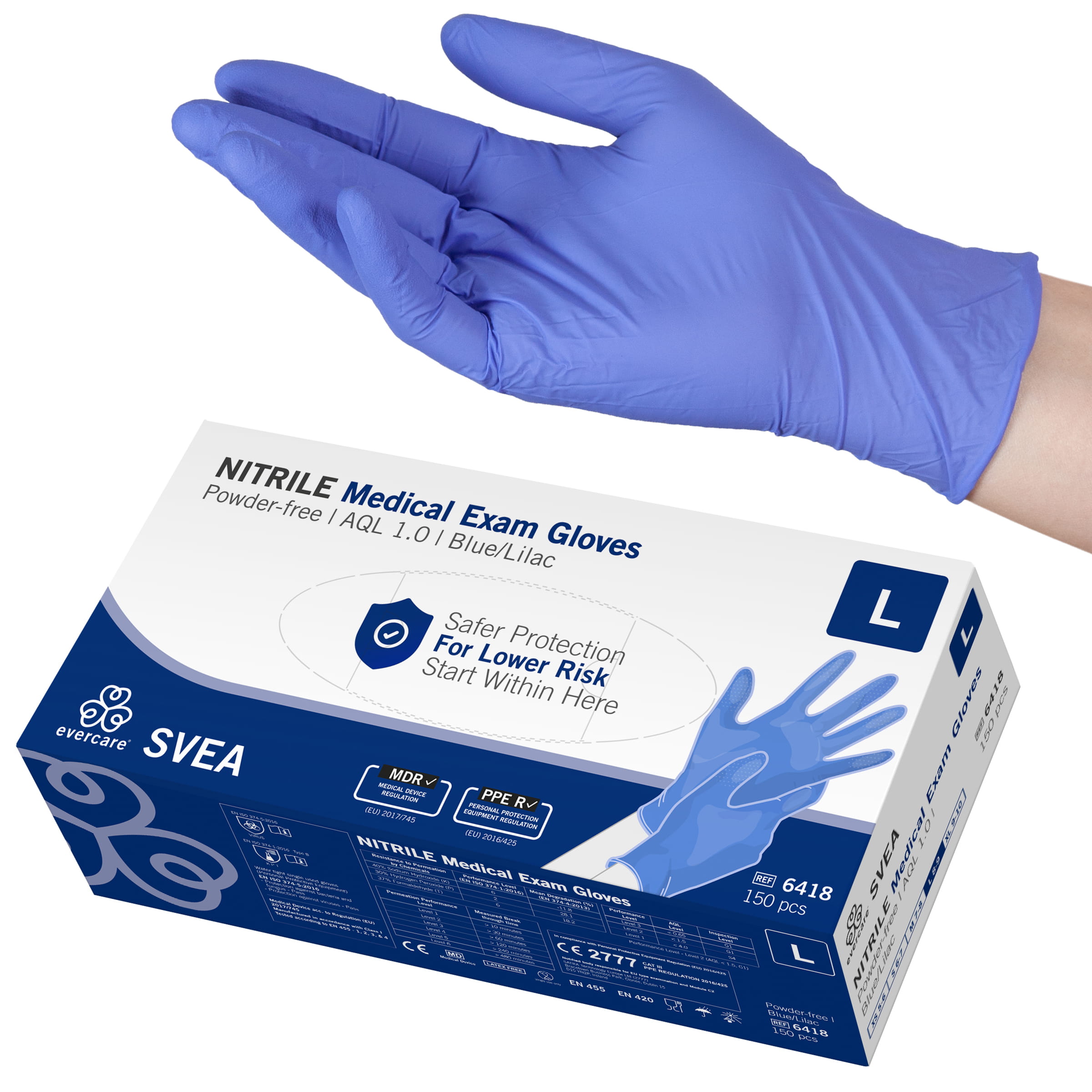 evercare Examination Gloves Nitrile SVEA